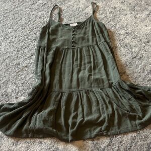 Olive Green Mini Dress